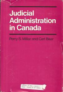 Judicial Administration in Canada