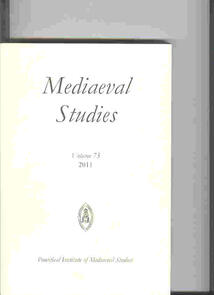 Mediaeval Studies 73 (2011)
